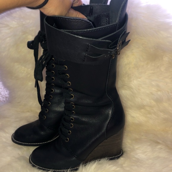 See By Chloe Shoes - See by Chloe lace up combat wedge Boot